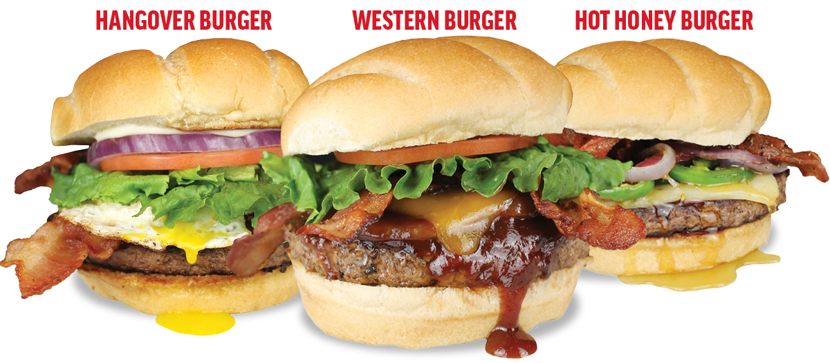 Hangover Burger  |  Western Burger  |  Hot Honey Burger